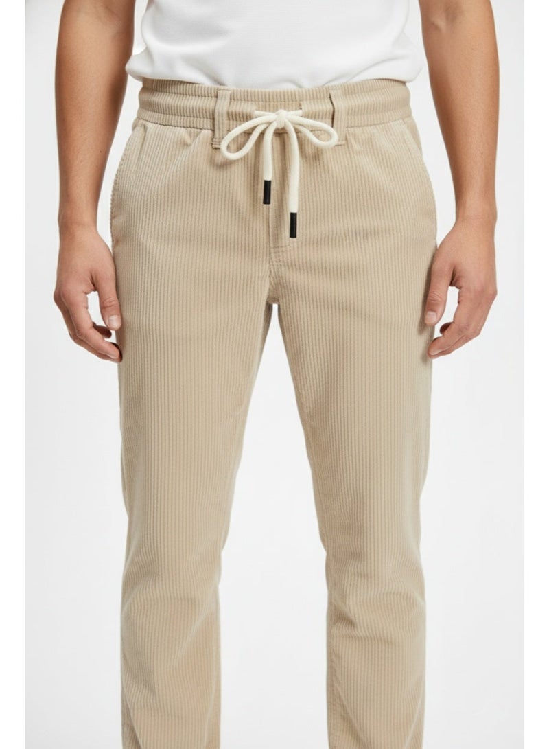 Cloud Fashion Beige Softline Cord Pants - Image 2